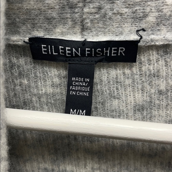 Eileen Fisher Wool Cardigan in Gray Size Medium - Picture 2 of 5